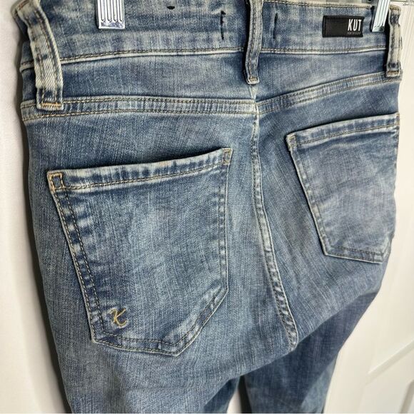 Kut from the Kloth Blue Ankle Cropped Jeans size 0 Connie High Rise (m1) - Picture 4 of 5
